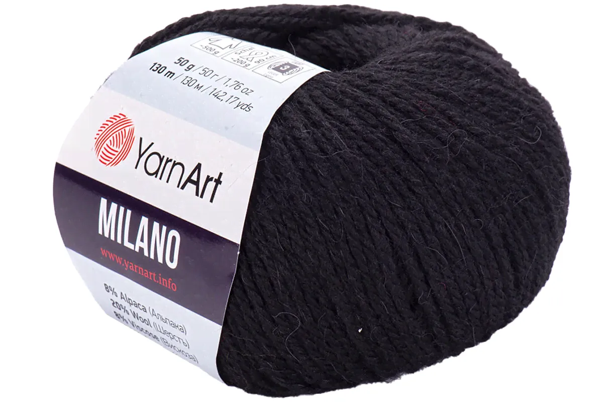 YarnArt Milano 850 черный-0