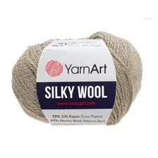 Пряжа YarnArt "SILKY WOOL" (25 г) 342 (т.бежевый)