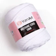 Пряжа для плетения YARNART "MACRAME CORD 5MM" (№751) Белый