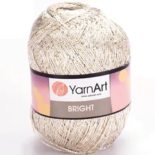 Пряжа Yarnart BRIGHT 101 беж/золото
