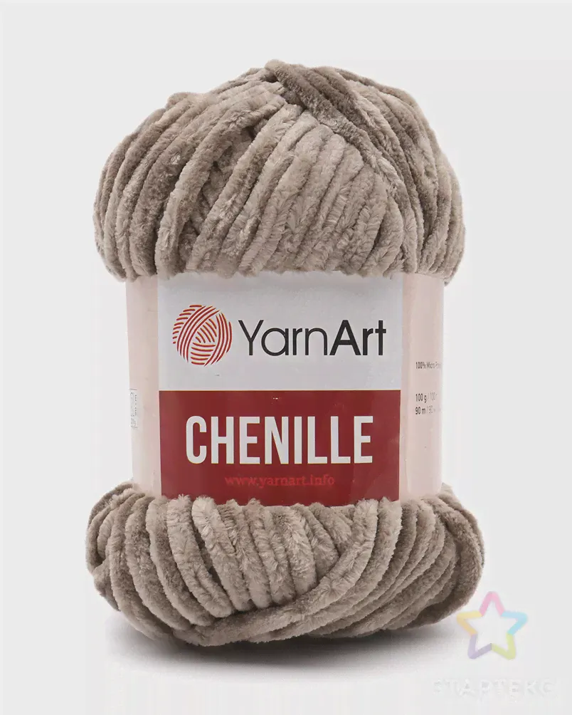 Пряжа YarnArt 'Chenille' 100гр 90м (100% микрополиэстер) (554 дымчатый) дымчатый-1