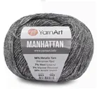 Пряжа YarnArt 'Manhattan' 50гр 200м (56% металлик, 7% шерсть, 7% вискоза, 30% акрил) (903 серебро) 10 шт
