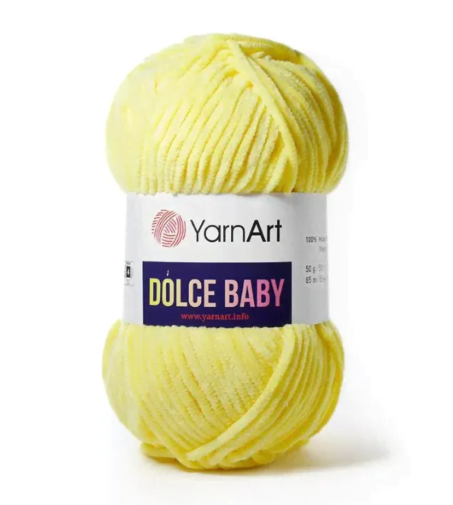 Пряжа YarnArt Dolce Baby 761 (желтый)-0