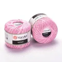 Пряжа YarnArt Violet melange цвет 3051 нежно-розовый-белый-0