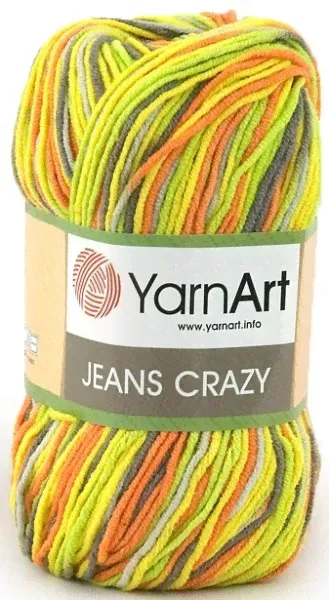 Пряжа YarnArt Jeans Crazy, 55% хлопок, 45% акрил, 50гр/160м-0