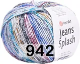 Пряжа YarnArt Jeans Splash 942 сине-красно-черный