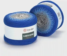 Пряжа Flowers Merino 534 синий/голубой/серый Yarnart