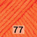 Пряжа YarnArt Jeans 77 яр.апельсин