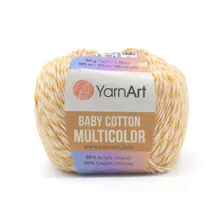 Пряжа YarnArt Baby cotton multicolor 50гр 165м (50% хлопок, 50% акрил) (5203)