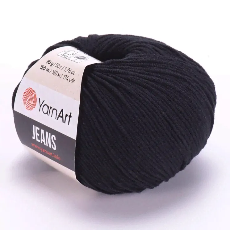 Пряжа YarnArt Jeans цвет черный 53