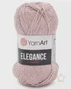 Пряжа YarnArt 'Elegance' 50гр 130м (88% хлопок, 12% металлик) (108 пудровый) пудрового цвета