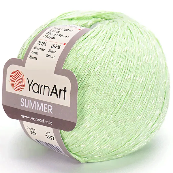 Пряжа Yarnart SUMMER 20 салат-0