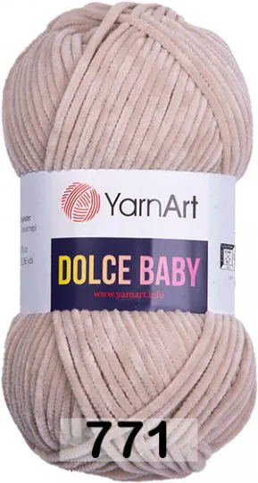 Пряжа YarnArt dolce baby 771 кофе с молоком-0