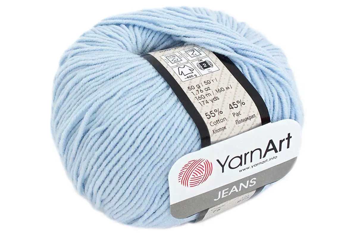 YarnArt Jeans 75 нежно-голубой-1