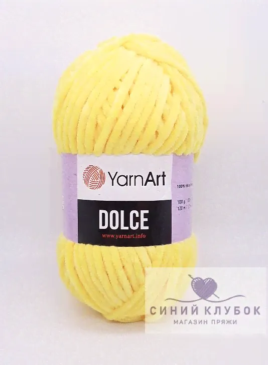 Пряжа YarnArt Dolce 761 ярко-желтый