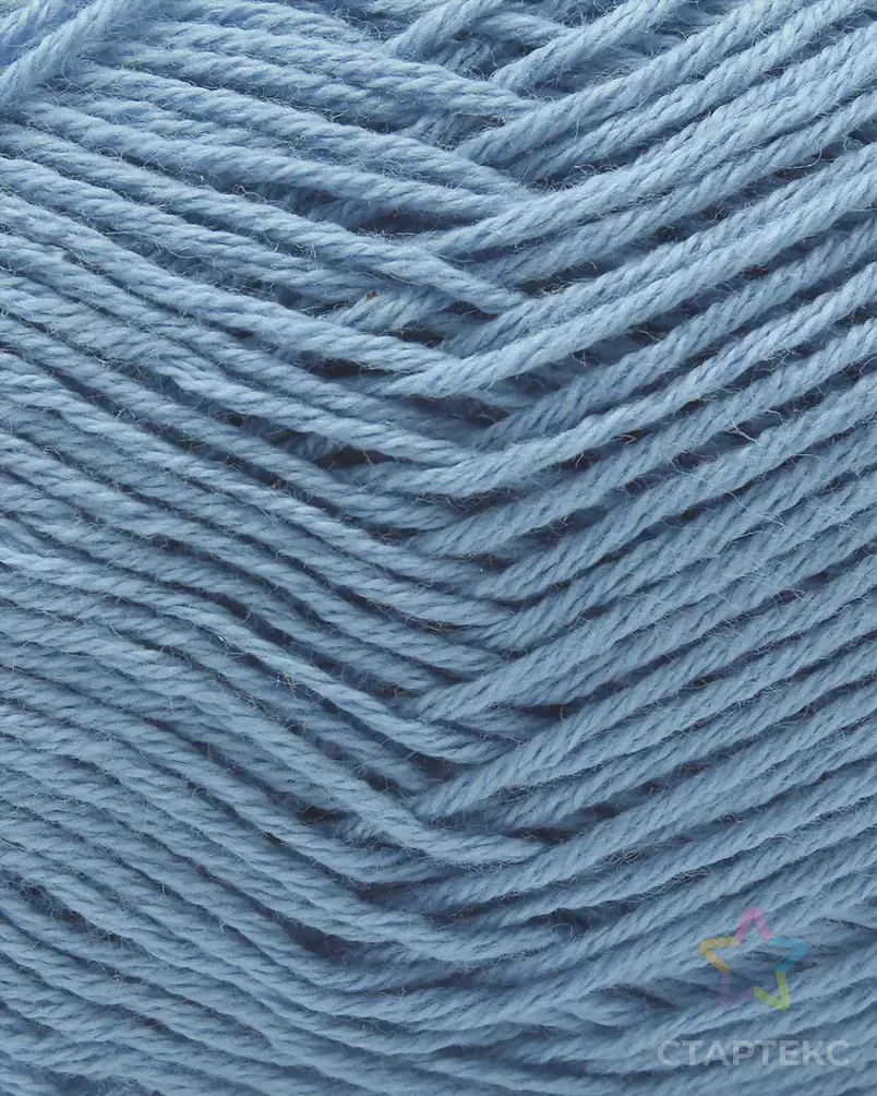 Пряжа YarnArt 'Flowers Unicolor' 50гр 200м (55% хлопок, 45% полиакрил) (742 голубой) голубого цвета-0