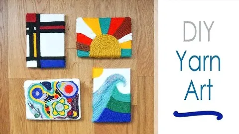DIY YARN ART | Make Your Own Fun Mini Canvases with Yarn or String | Fun Craft Idea