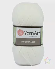 Пряжа YarnArt 'Super Perlee' 100гр 400м (100% акрил) (150 белый) белого цвета