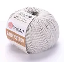 Пряжа Baby Cotton 451 Светлый-серый Yarnart