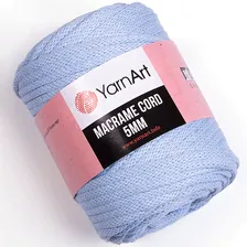 Пряжа Yarnart MACRAME CORD 5 MM 760 голубой