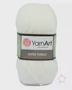 Пряжа YarnArt 'Super Perlee' 100гр 400м (100% акрил) (150 белый) белого цвета