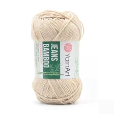 Пряжа YarnArt Jeans bamboo 50гр 150м (50% бамбук, 50% полиакрил) (129 кофе с молоком)