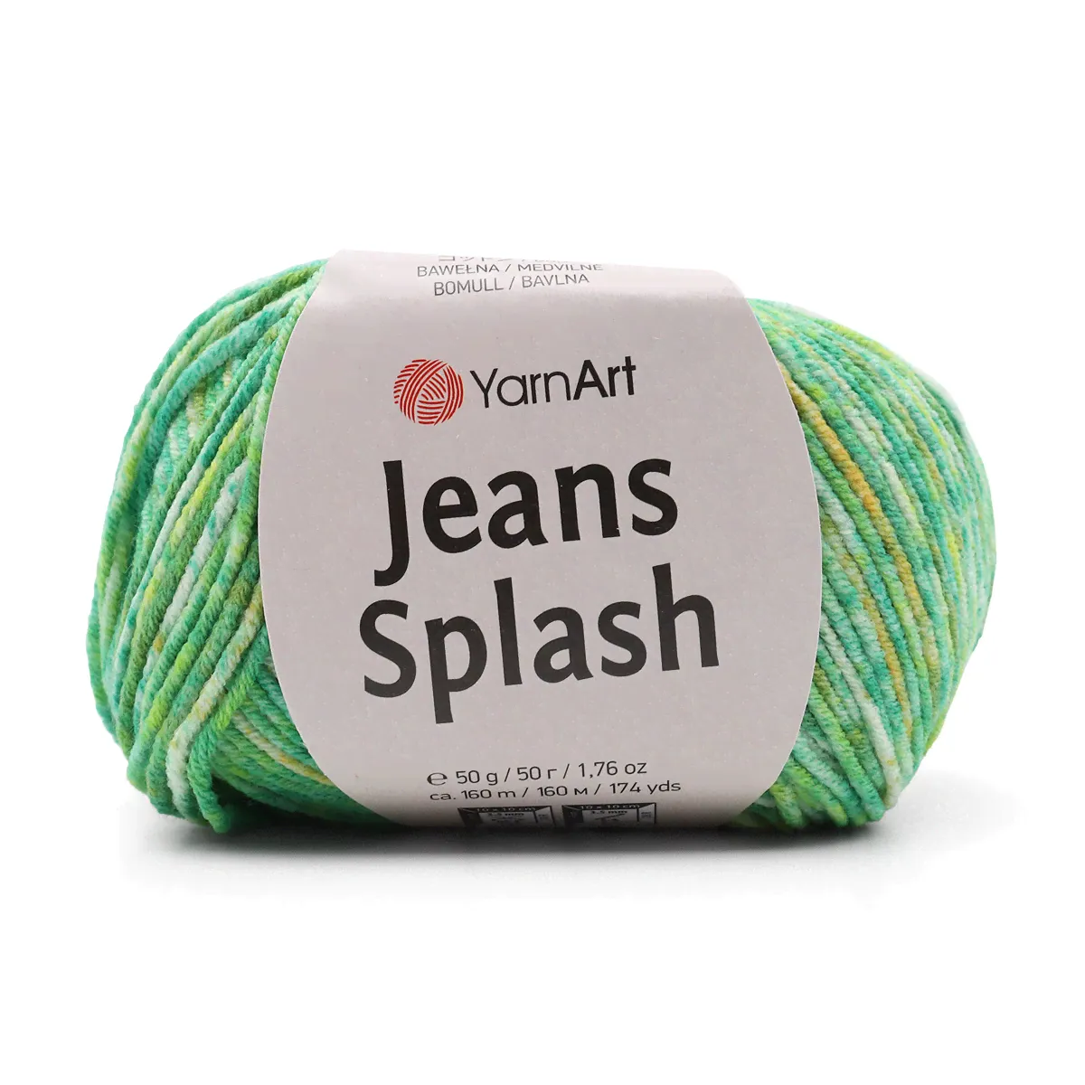 Пряжа YarnArt 'Jeans Splash' 50гр 160м (55% хлопок, 45% акрил)