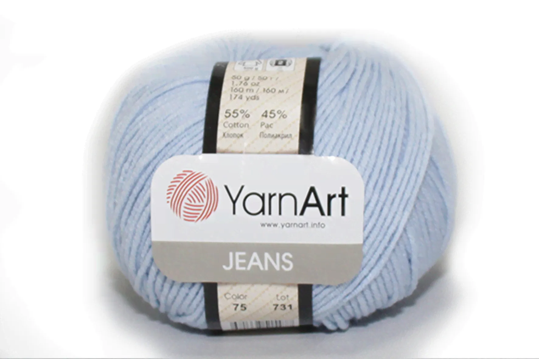 YARNART JEANS (Джинс) 75 Голубой-0