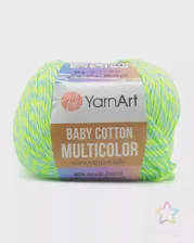 Пряжа YarnArt 'Baby cotton multicolor' 50гр 165м (50% хлопок, 50% акрил) (5206) 5206