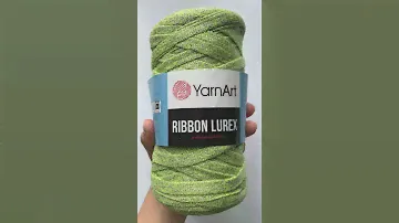 Подробный обзор пряжи YarnArt Ribbon Lurex №726 Салатовый