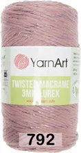 Пряжа YarnArt macrame twisted 3 mm lurex