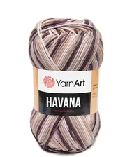 Пряжа YarnArt Havana: 2117 (Бежевый-Белый-Коричнево-Фиолетовый) / 2 шт / 215 м / 200 г / хлопок 80%, полиэстер 20%