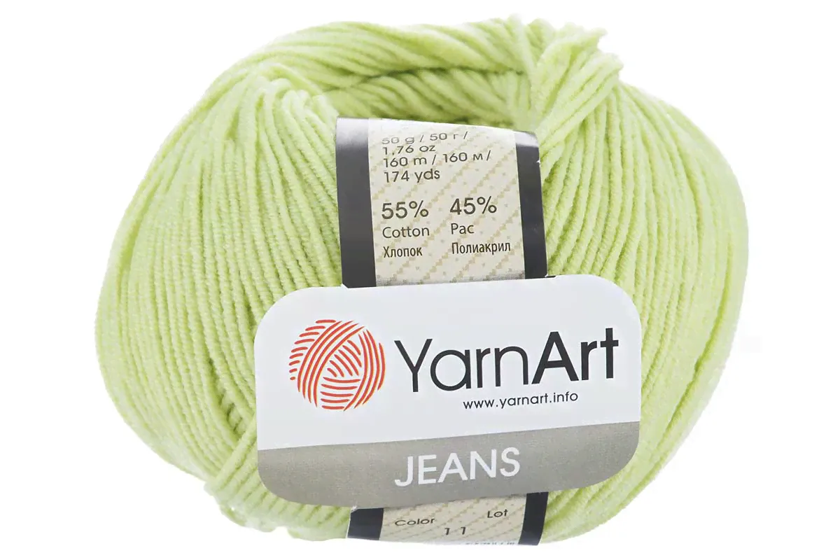 YarnArt Jeans 11 салатовый-1
