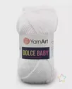 Пряжа YarnArt 'Dolce Baby' 50гр 85м (100% микрополиэстер) (741 белый) белого цвета