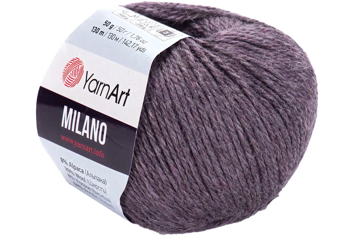 YarnArt Milano 869 сливово-серый-0