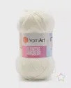 Пряжа YarnArt 'Flowers Unicolor' 50гр 200м (55% хлопок, 45% полиакрил) (730 белый) белого цвета