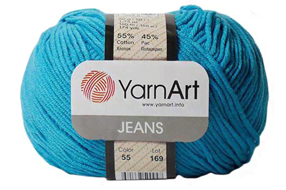 YarnArt Jeans 55 темная бирюза