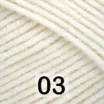 Пряжа YarnArt Jeans 03 молочный