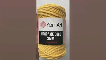 Подробный обзор пряжи YarnArt Macrame Cord 3mm (60% хлопок / 40% вискоза и полиэстер) №764 Желтый