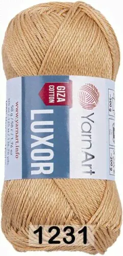 Пряжа YarnArt Luxor GIZA COTTON 1231 песочный-0
