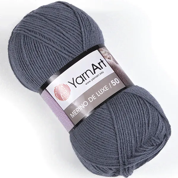Пряжа Yarnart MERINO DE LUXE 50 3088 т.серый