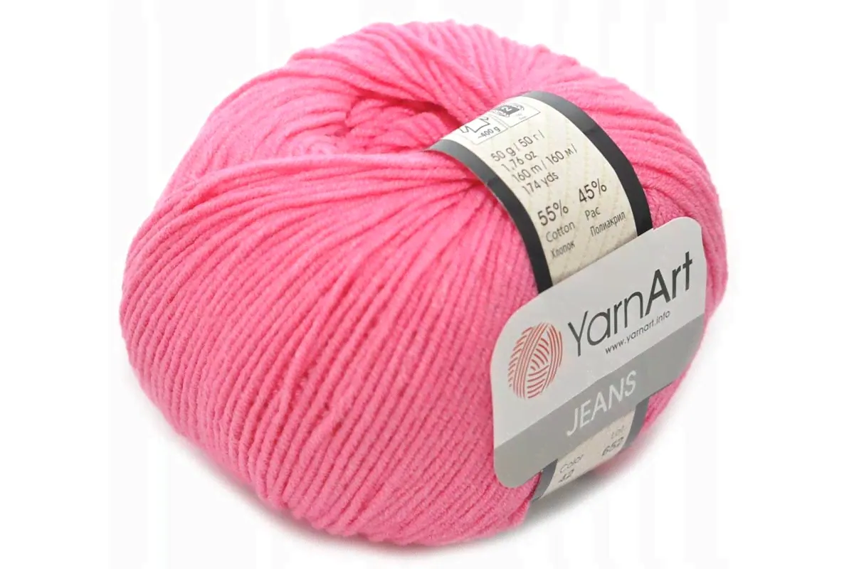 YarnArt Jeans 42 ярко-розовый