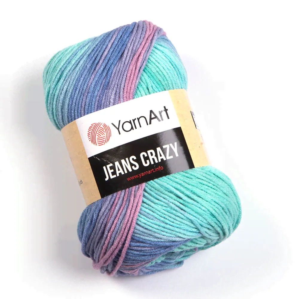 Пряжа YarnArt Jeans Crazy (8203) сиреневый принт