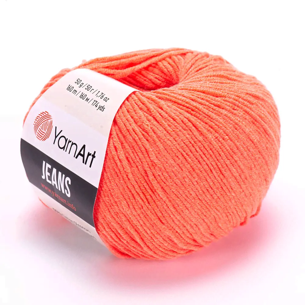 YarnArt jeans 61 оранжевый-0