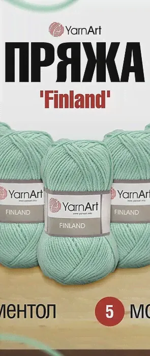 Пряжа YarnArt 'Finland' 100гр 200м (100% акрил) (841 ментол)-0