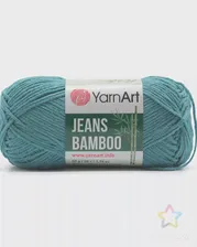 Пряжа YarnArt 'Jeans bamboo' 50гр 150м (50% бамбук, 50% полиакрил) (121 серо-зеленый) серо-зеленый