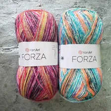 Пряжа носочная Forza YarnArt ( Форза ), цвет 2608-2610, 100 гр/420м, 75% шерсть, 25% полиамид, 2 мотка.