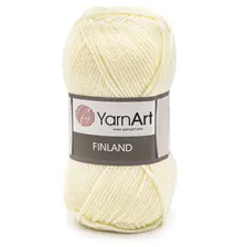 Пряжа YarnArt 'Finland' 100г, 200м, 100% акрил, 851 молочный, 5 мотков, Белый