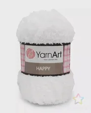 Пряжа YarnArt 'Happy' 100гр 175м (100% микрополиэстер) (770 белый) белого цвета