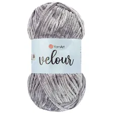Пряжа YarnArt "VELOUR" (100 г) 858 (серый)